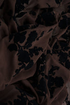 Floral Mesh Flocking Fabric   FLOCK-MS11575 