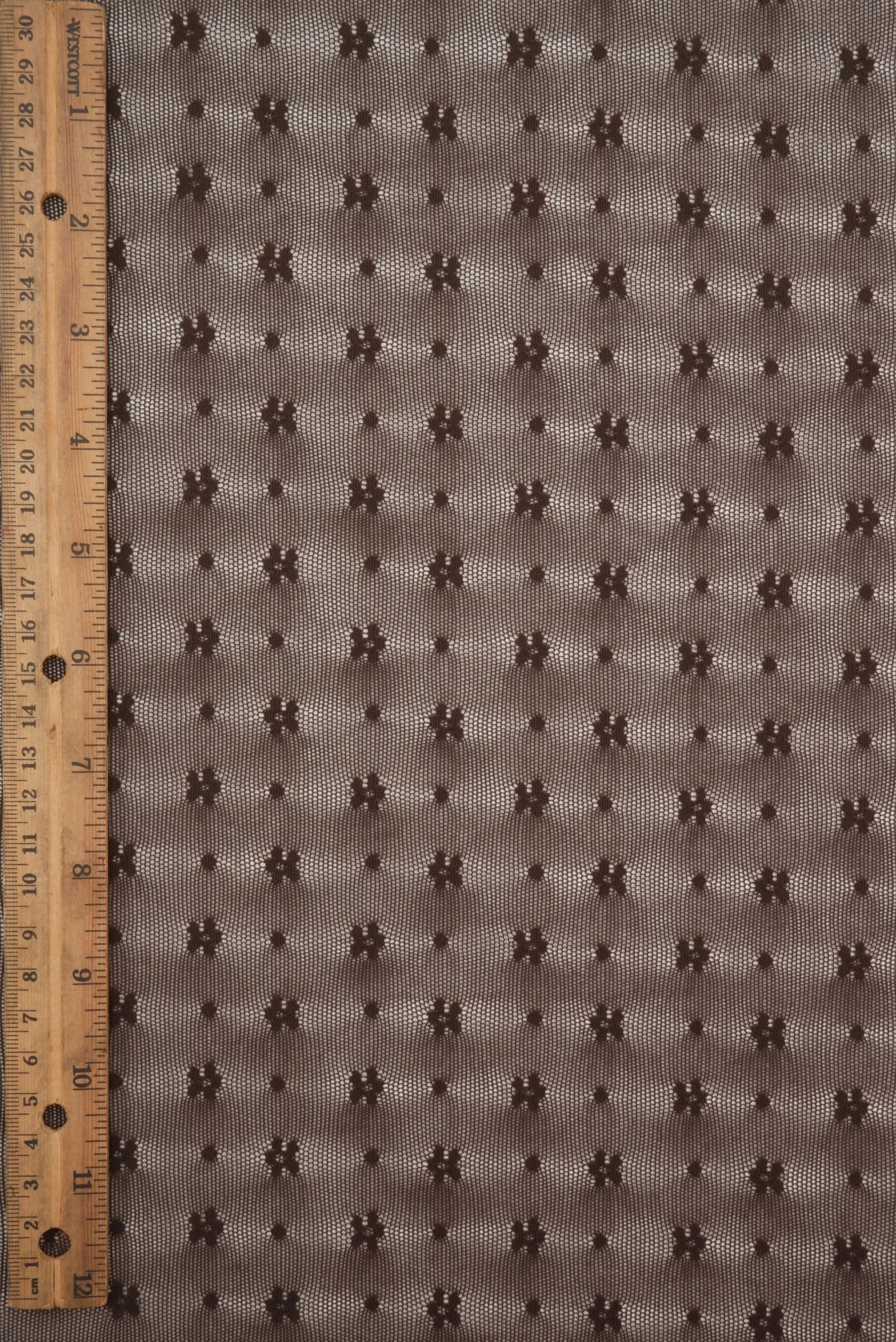 LACE-4658 BROWN DK. BLOUSE BODYSUIT DRESS LACE NYLON SKIRTS SPANDEX TOPS TUNICS