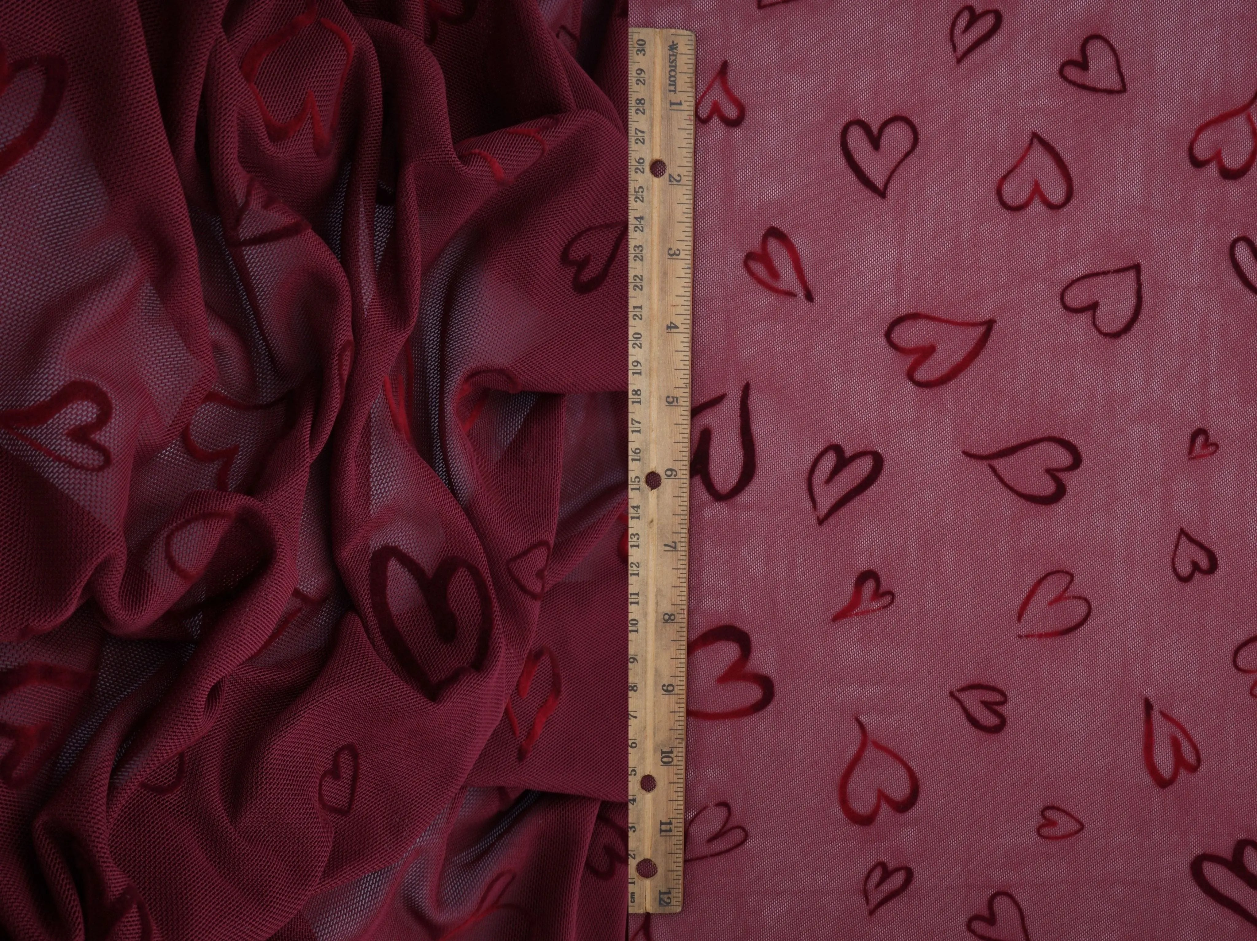 FLOCK-MS11550 BURGUNDY MESH