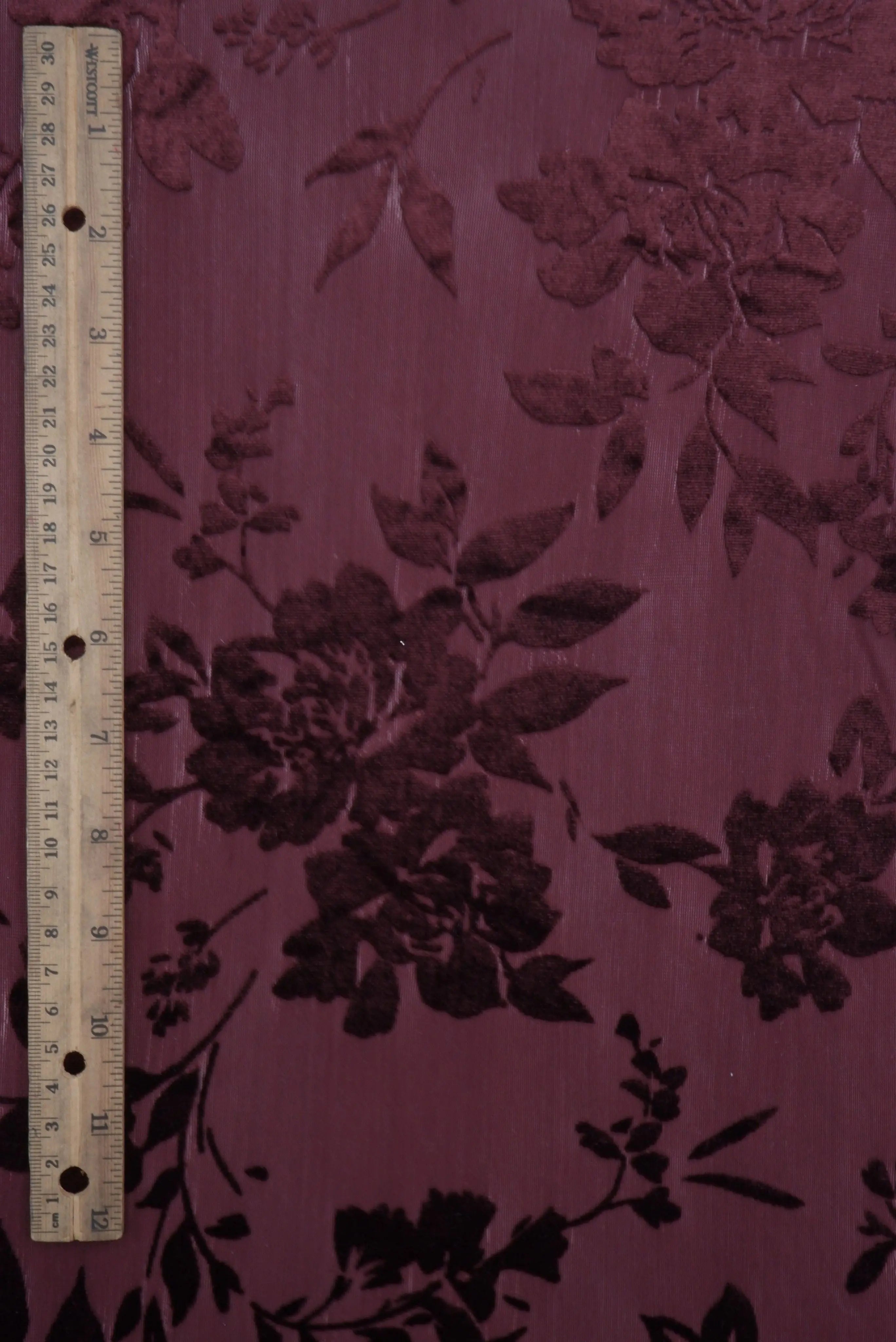 KNT3869-MS11375 BURGUNDY BLOUSE BODYSUIT BOTTOMS BURNOUT CAMI DRESS FLORAL KNIT NYLON PANTS POLYESTER PRINT-B SPANDEX STRETCH TOPS TUNICS