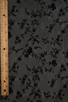 Floral Mesh Flocking Fabric   FLOCK-MS11576 