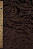 Animal Zebra Velvet Burnout Knit Fabric   KNT3869-MS11572 