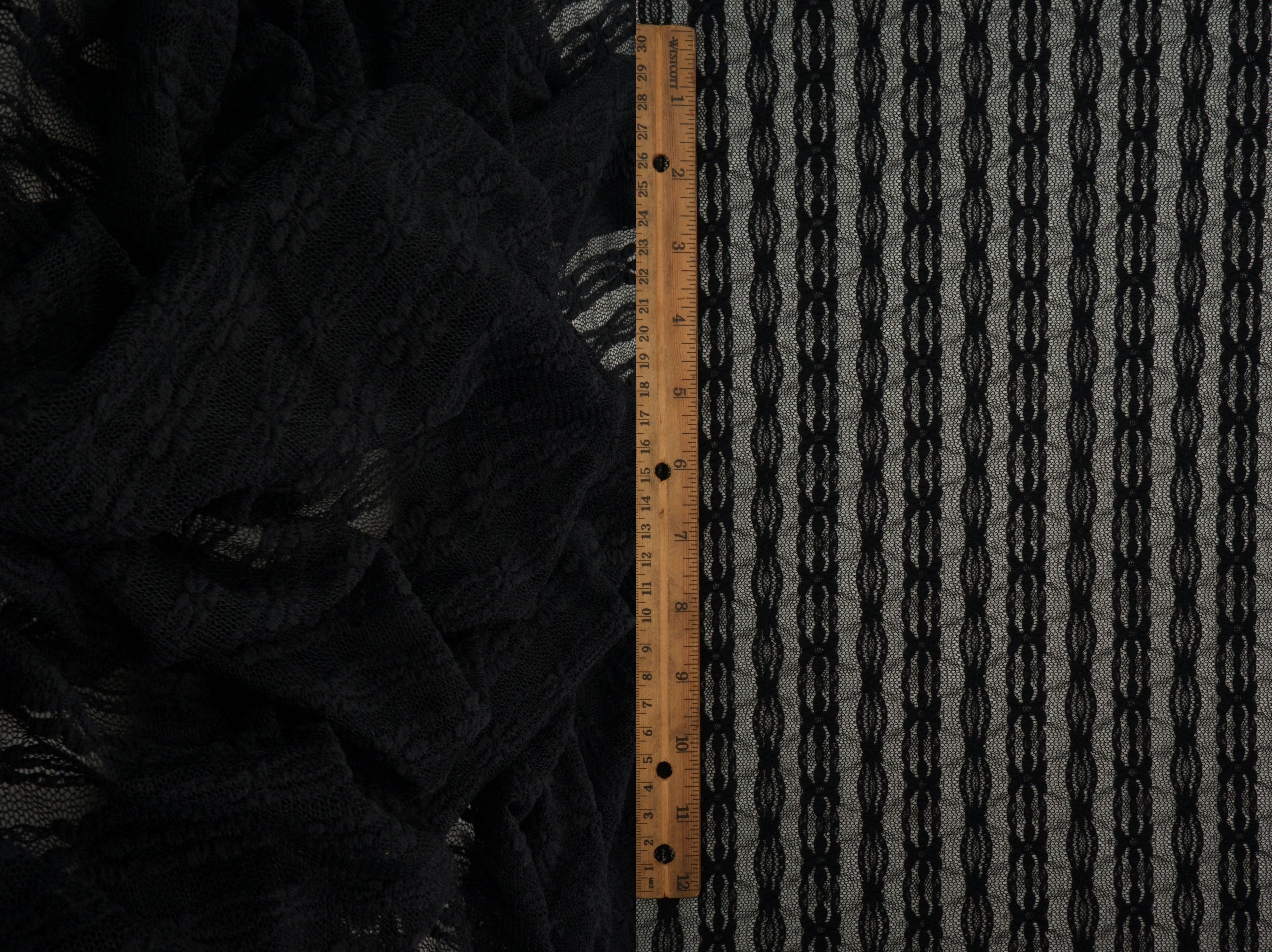 Ditsy Flower Stripe Nylon Spandex Lace LACE4663 