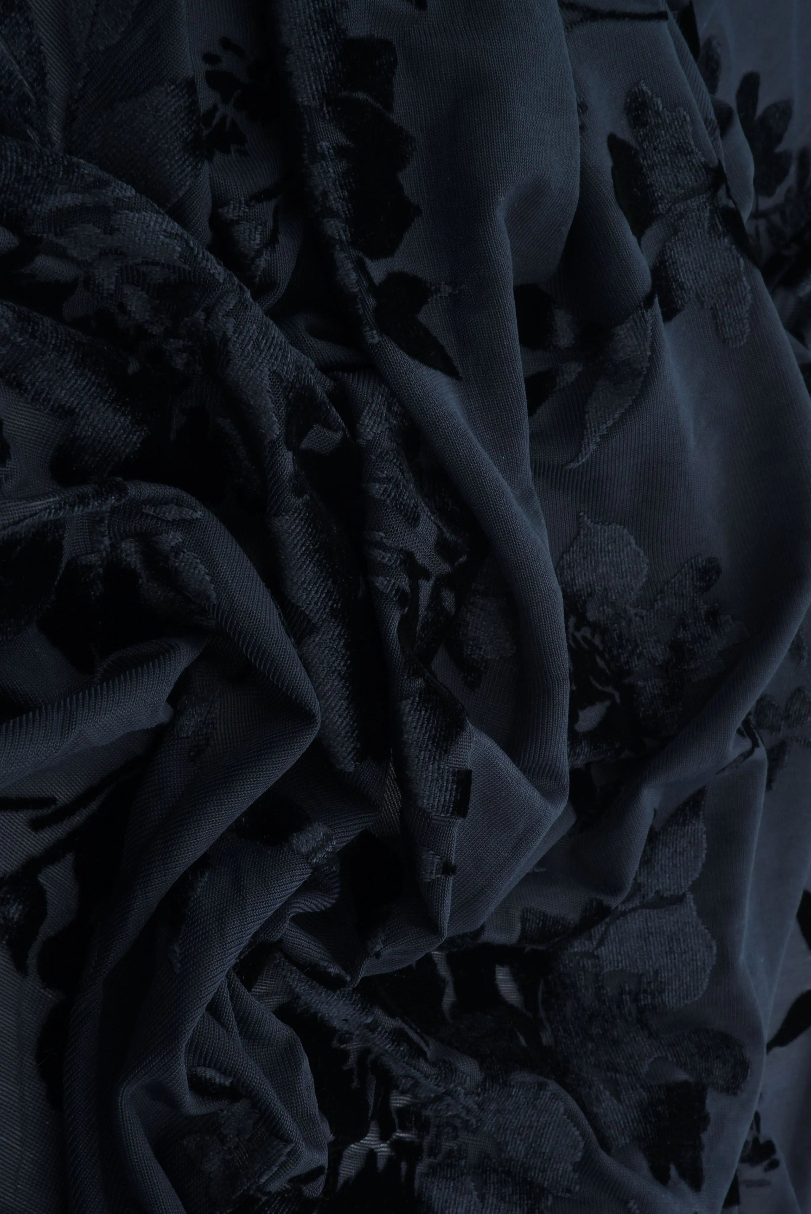 KNT3869-MS11375 NAVY BLOUSE BODYSUIT BOTTOMS BURNOUT CAMI DRESS FLORAL KNIT NYLON PANTS POLYESTER PRINT-B SPANDEX STRETCH TOPS TUNICS