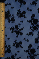 Floral Mesh Flocking Fabric   FLOCK-MS11575 