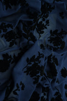 Floral Mesh Flocking Fabric   FLOCK-MS11575 