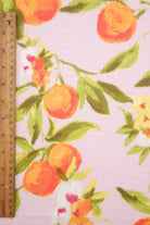 Fruit Orange Crinkle Crepe Print Fabric   CRP4628-MS11603 