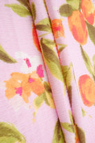 Fruit Orange Crinkle Crepe Print Fabric   CRP4628-MS11603 
