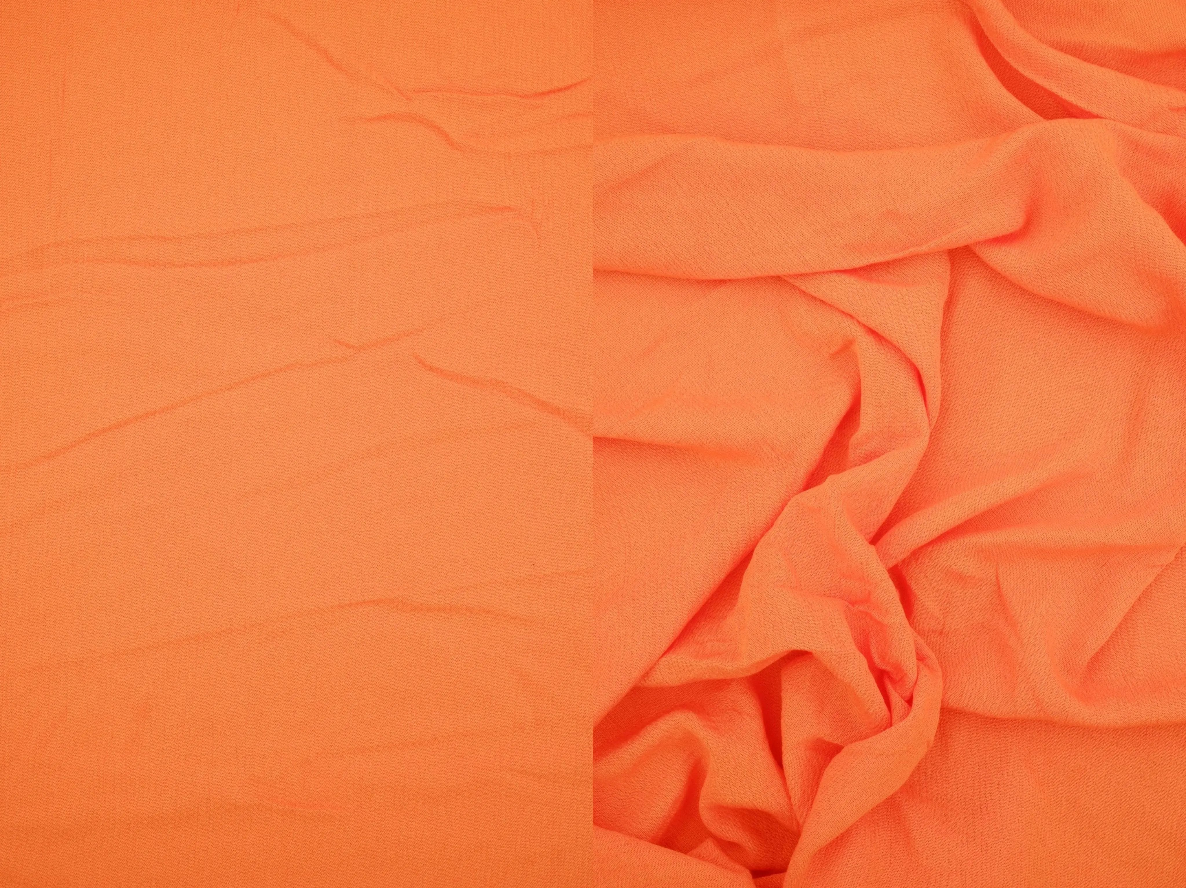 CRP3143 ORANGE BLOUSE BOTTOMS CAMI CREPON DRESS NO-PRINT OUTERWEAR RAYON SKIRTS SOLID T-SHIRT TOPS TUNICS WOVEN