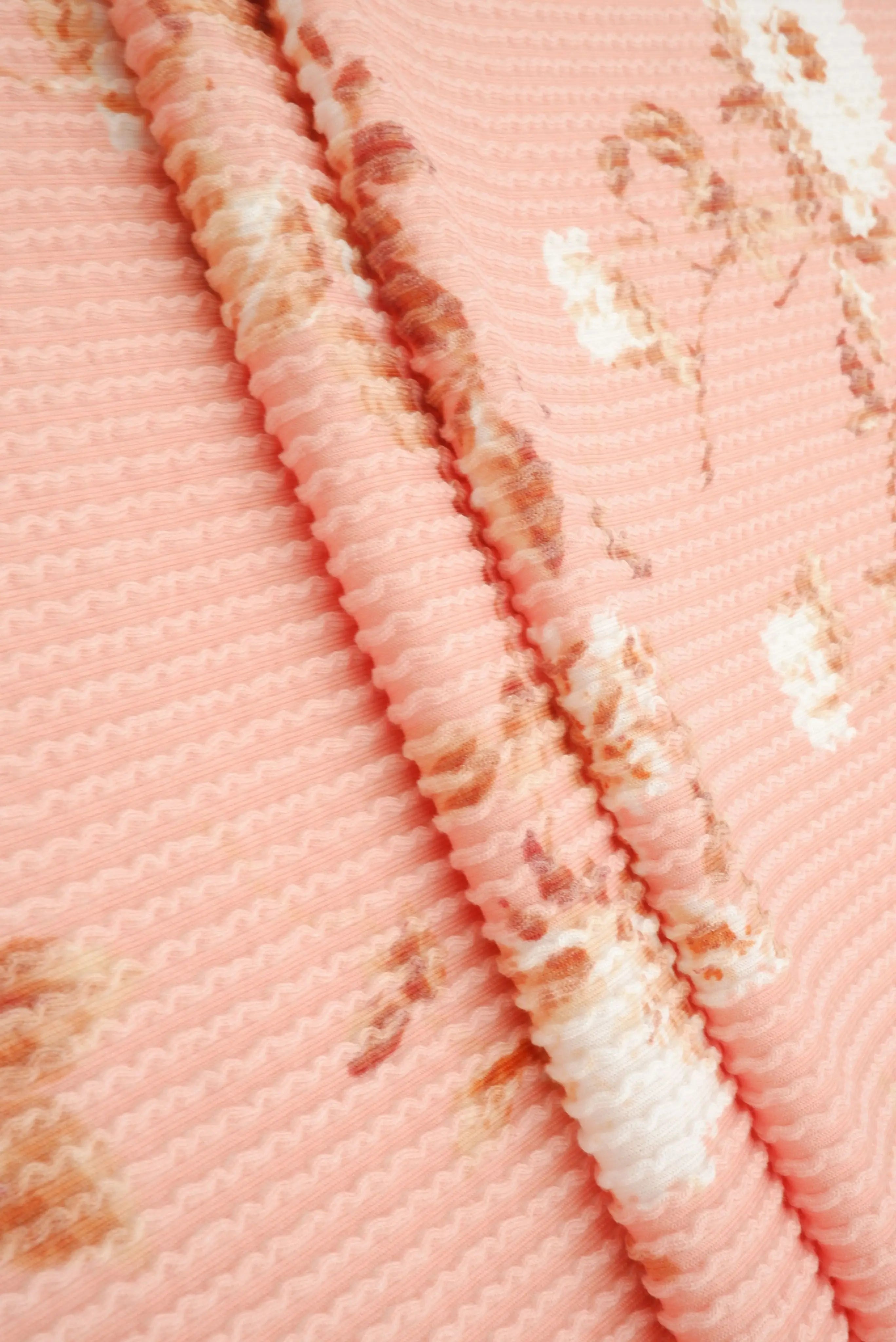 KNT4463-MS11153 CORAL ACTIVEWEAR BOTTOMS DOUBLE KNIT DRESS FLOWER JACQUARD PANTS POLYESTER RAYON RIB SKIRTS SOLID SPANDEX STRETCH URBAN