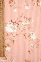 KNT4463-MS11153 CORAL ACTIVEWEAR BOTTOMS DOUBLE KNIT DRESS FLOWER JACQUARD PANTS POLYESTER RAYON RIB SKIRTS SOLID SPANDEX STRETCH URBAN