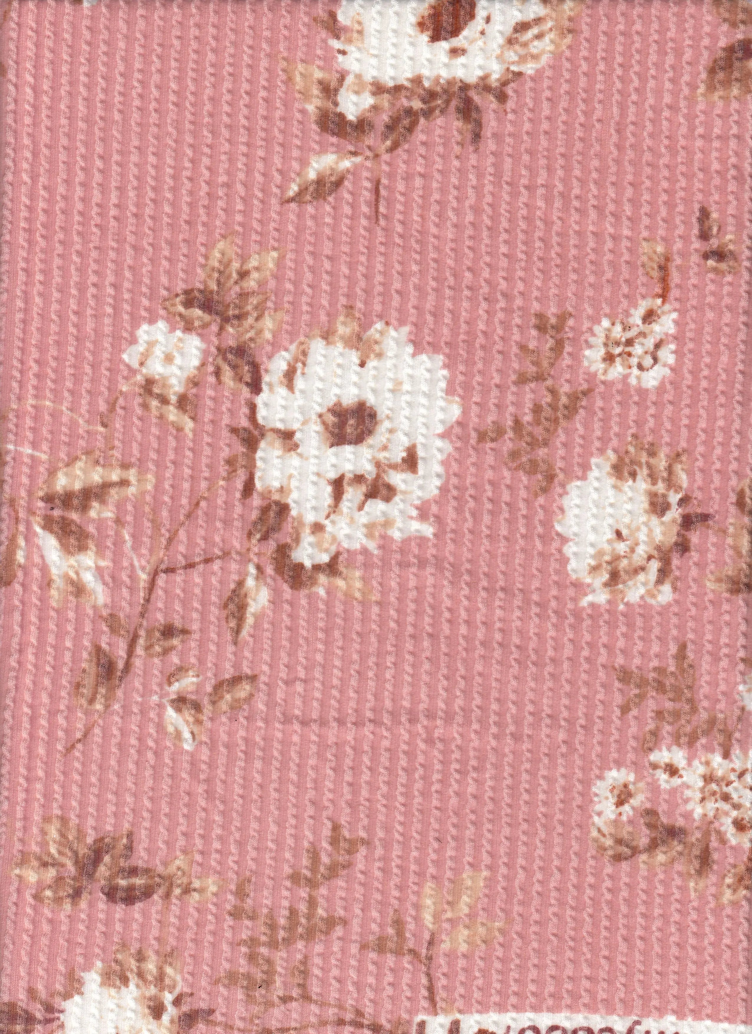 KNT4463-MS11153 CORAL ACTIVEWEAR BOTTOMS DOUBLE KNIT DRESS FLOWER JACQUARD PANTS POLYESTER RAYON RIB SKIRTS SOLID SPANDEX STRETCH URBAN