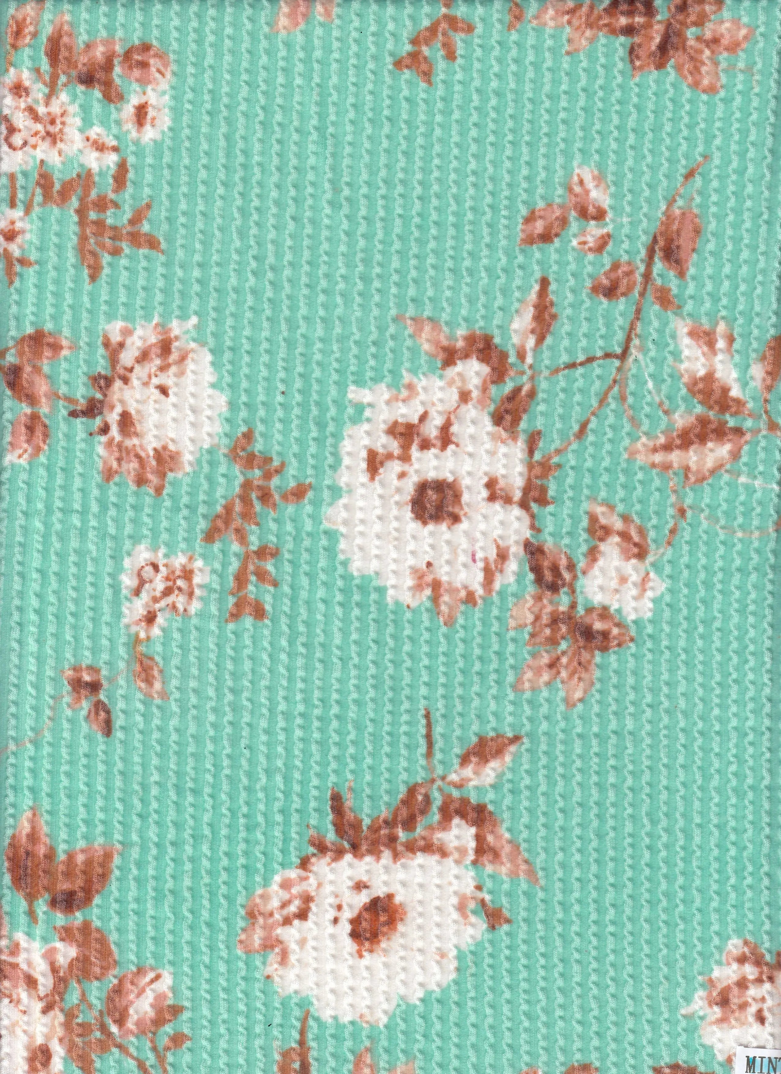 KNT4463-MS11153 MINT ACTIVEWEAR BOTTOMS DOUBLE KNIT DRESS FLOWER JACQUARD PANTS POLYESTER RAYON RIB SKIRTS SOLID SPANDEX STRETCH URBAN