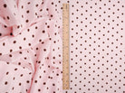KNT4520-MS11654 PINK/DK.BROWN BOTTOMS DRESS DTY BRUSHED KNIT POLYESTER SPANDEX T-SHIRT TOPS