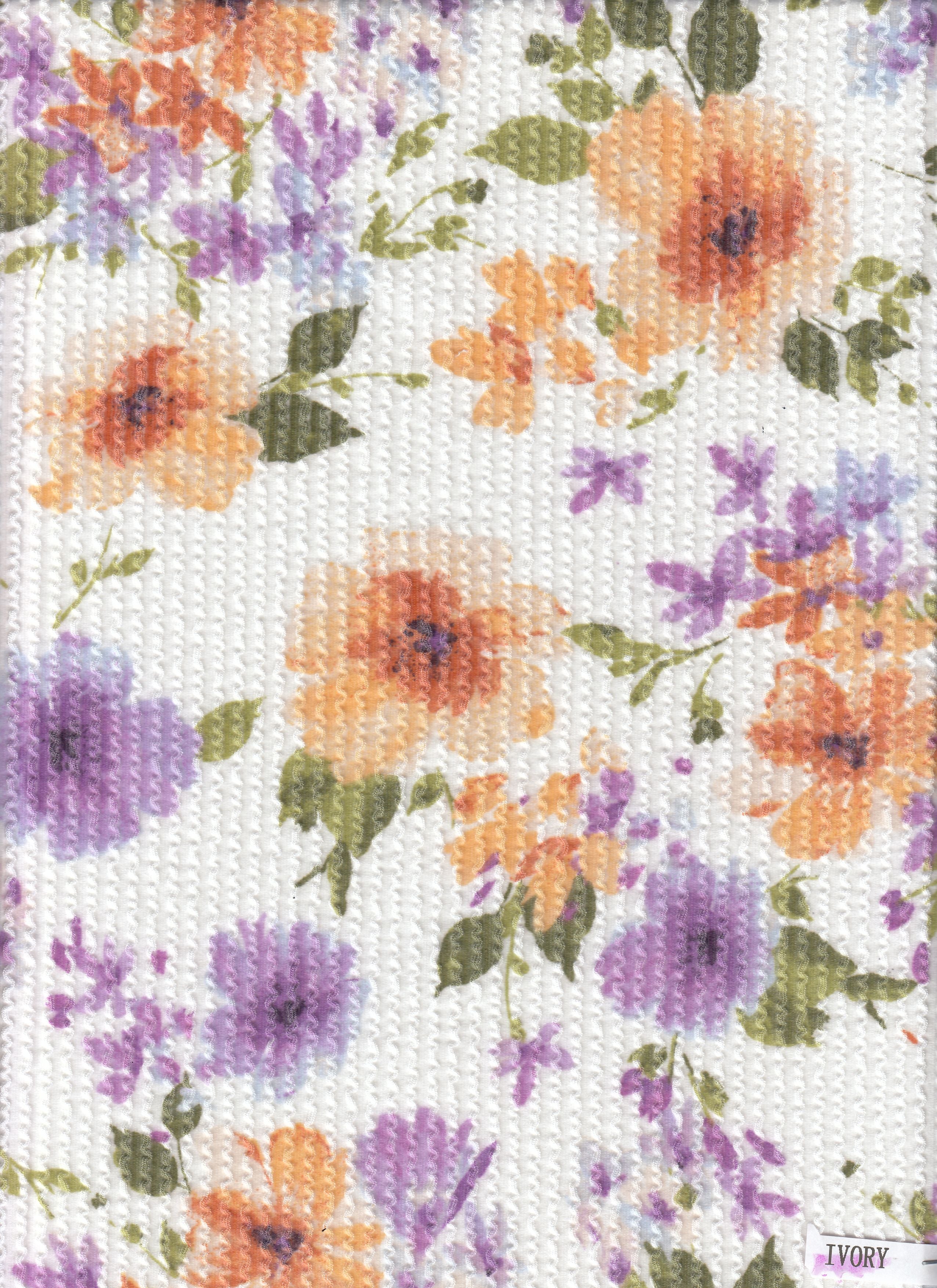 Floral Print Double Knit KNT4463-MS11657 