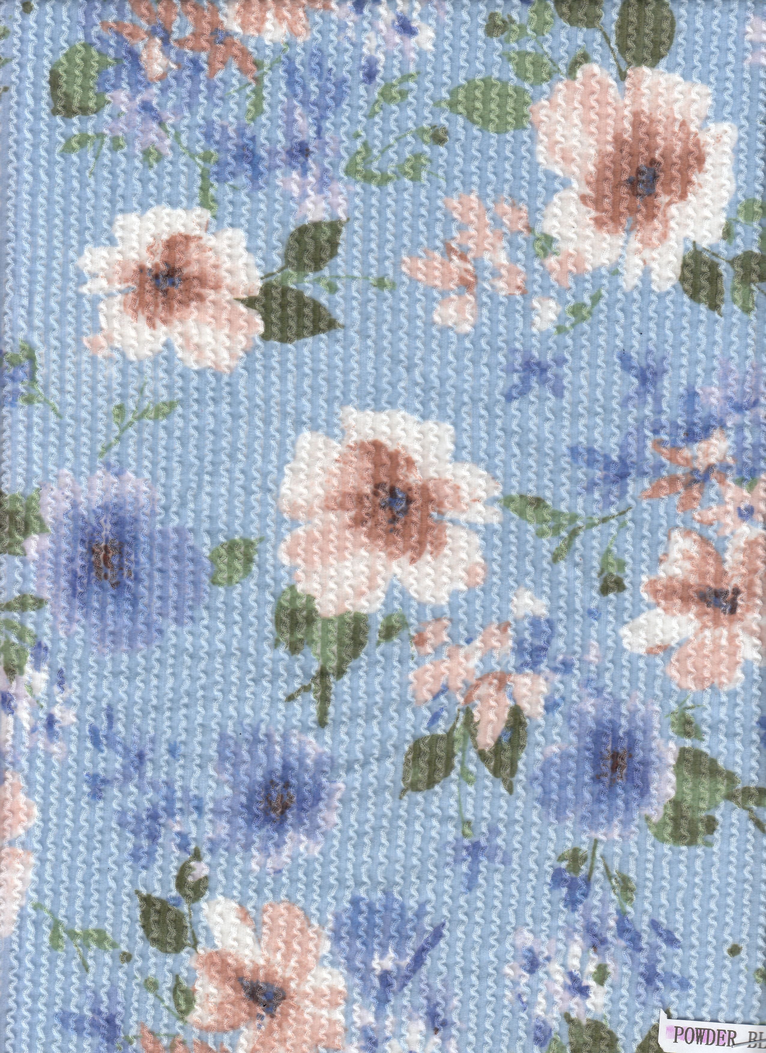 Floral Print Double Knit KNT4463-MS11657 