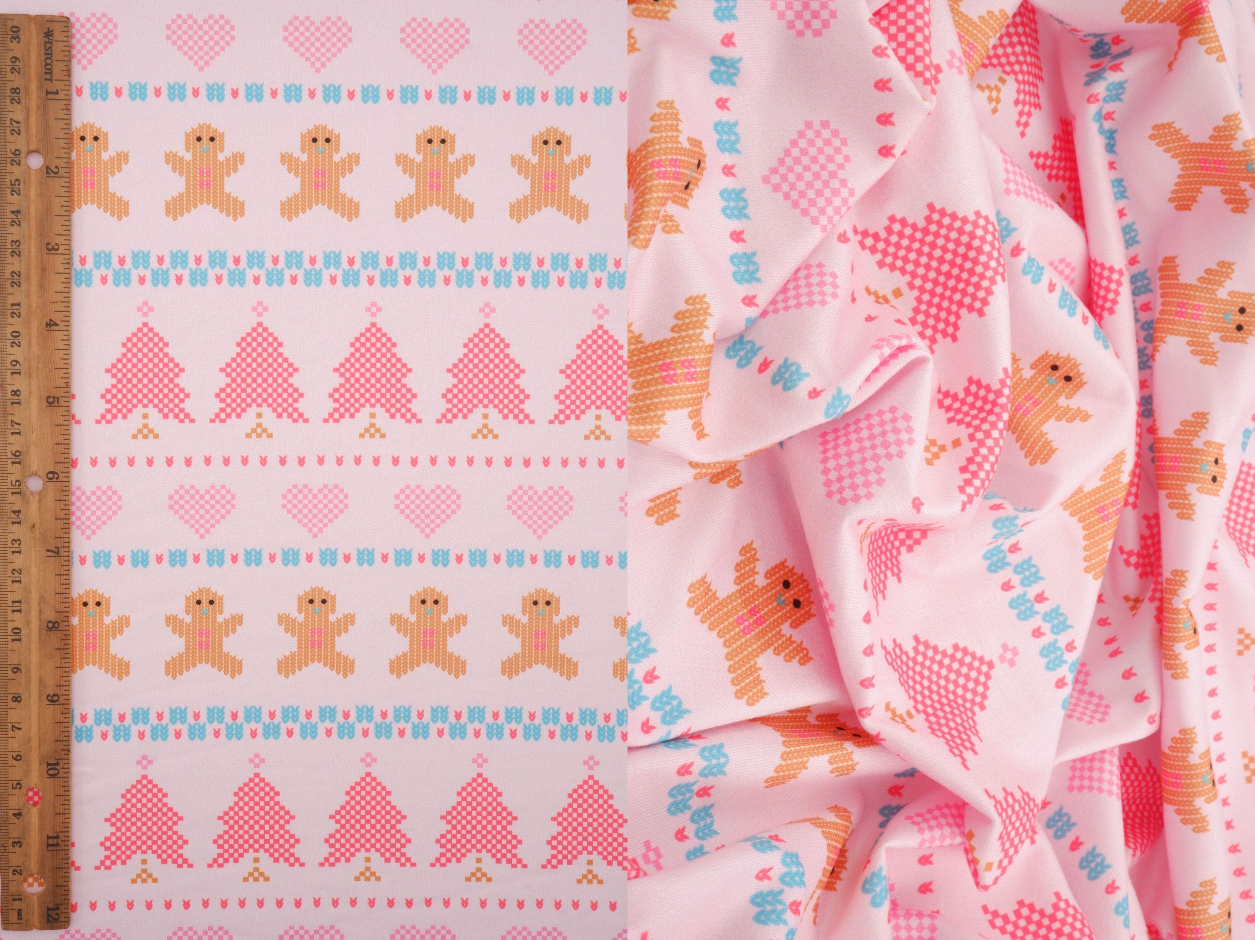 DTY Brushed Christmas Digital Print Knit Fabric - DKNT4520-M11737 