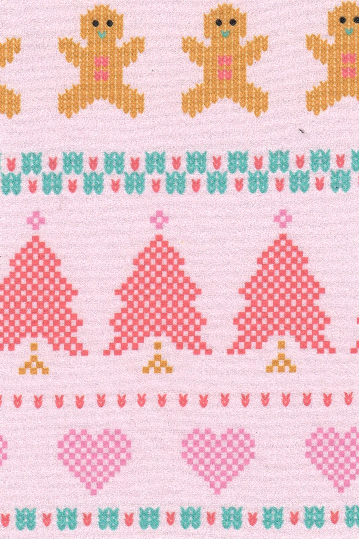 DTY Brushed Christmas Digital Print Knit Fabric - DKNT4520-M11737 