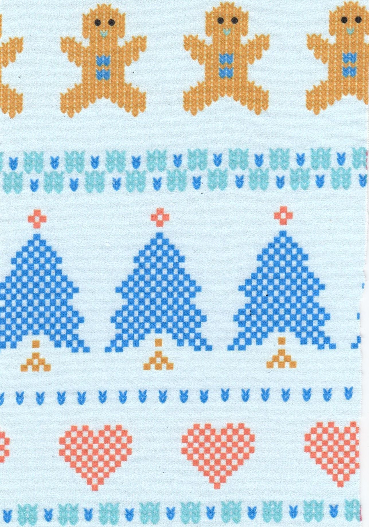 DTY Brushed Christmas Digital Print Knit Fabric - DKNT4520-M11737 