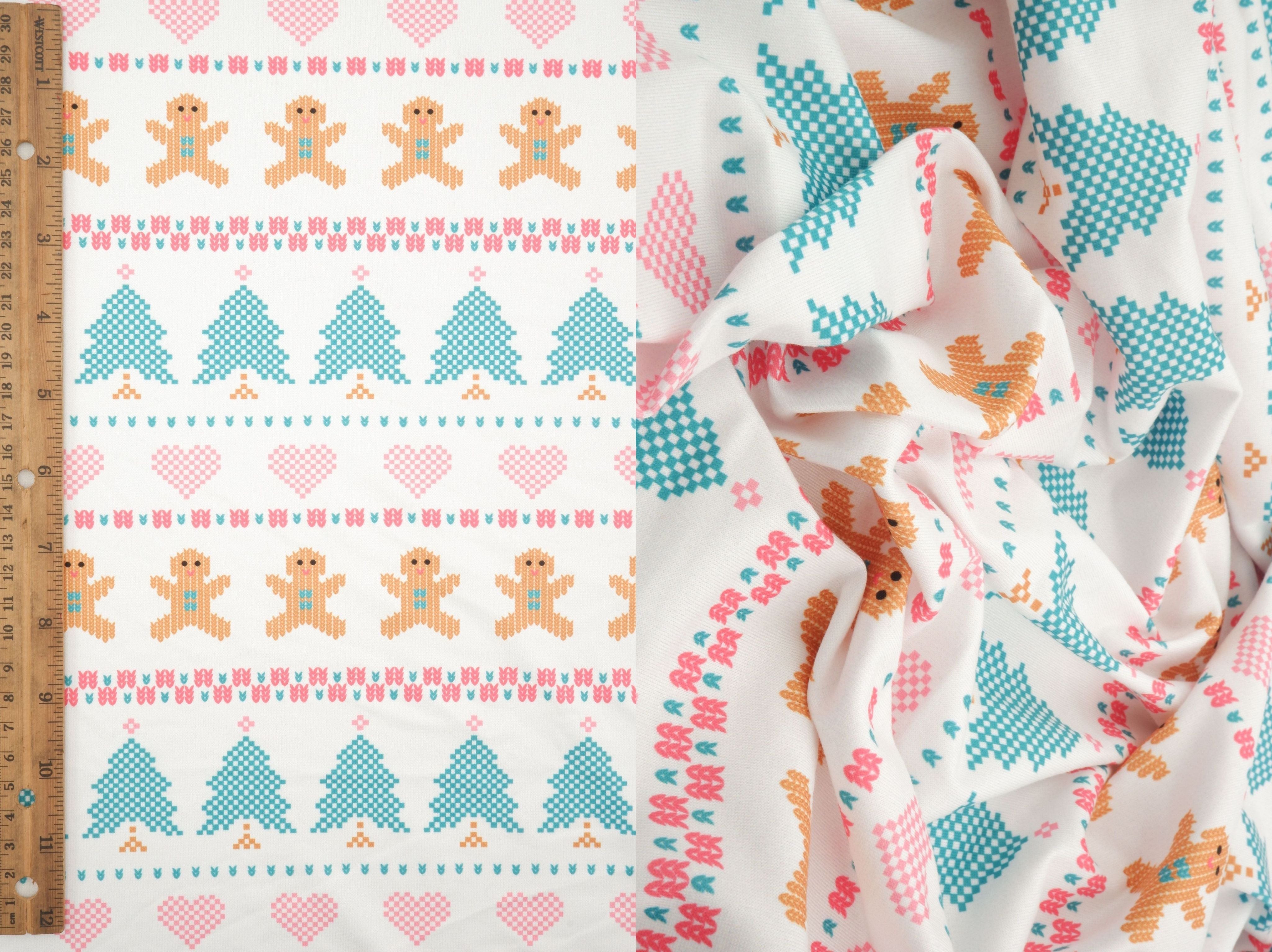 DTY Brushed Christmas Digital Print Knit Fabric - DKNT4520-M11737 