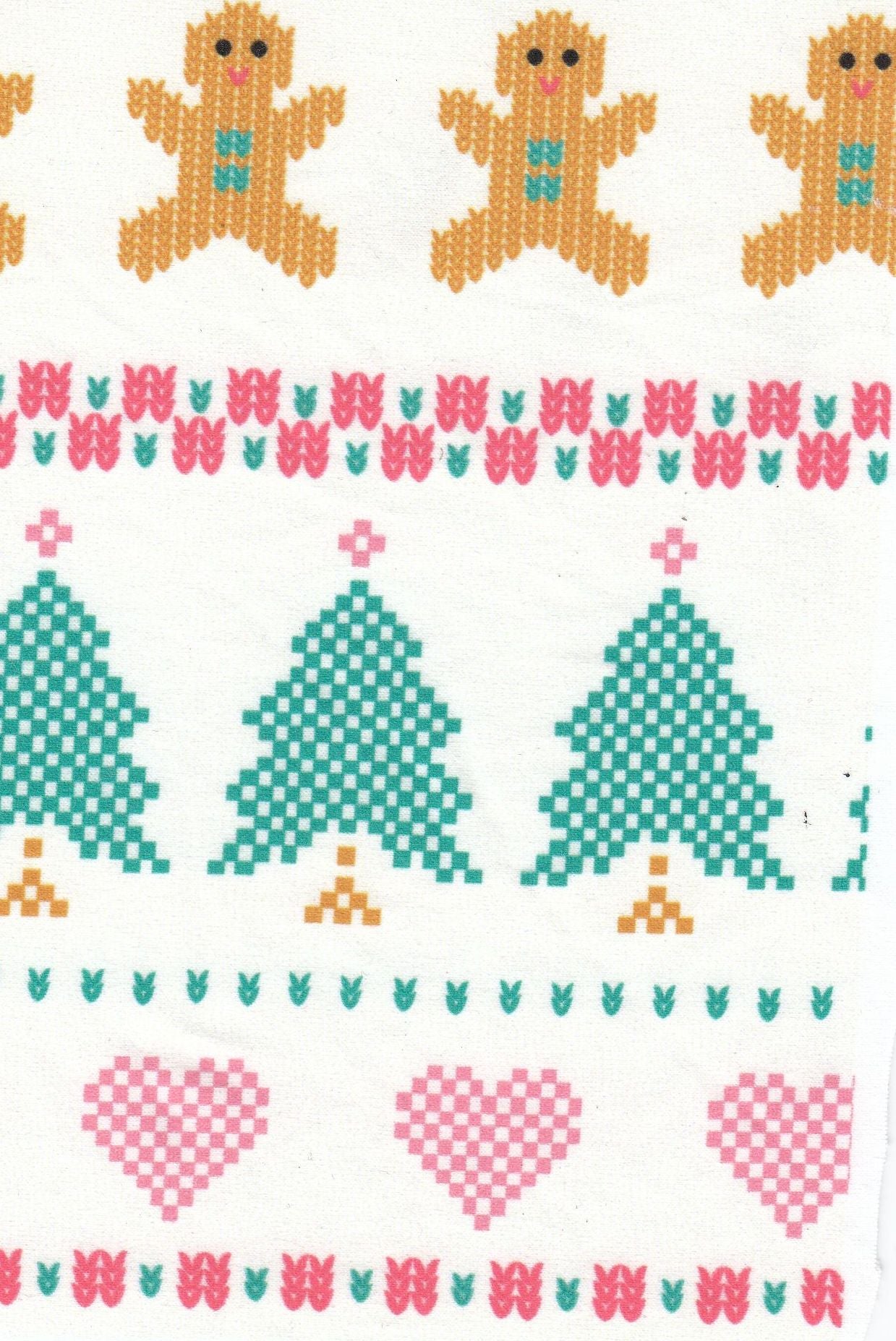 DTY Brushed Christmas Digital Print Knit Fabric - DKNT4520-M11737 