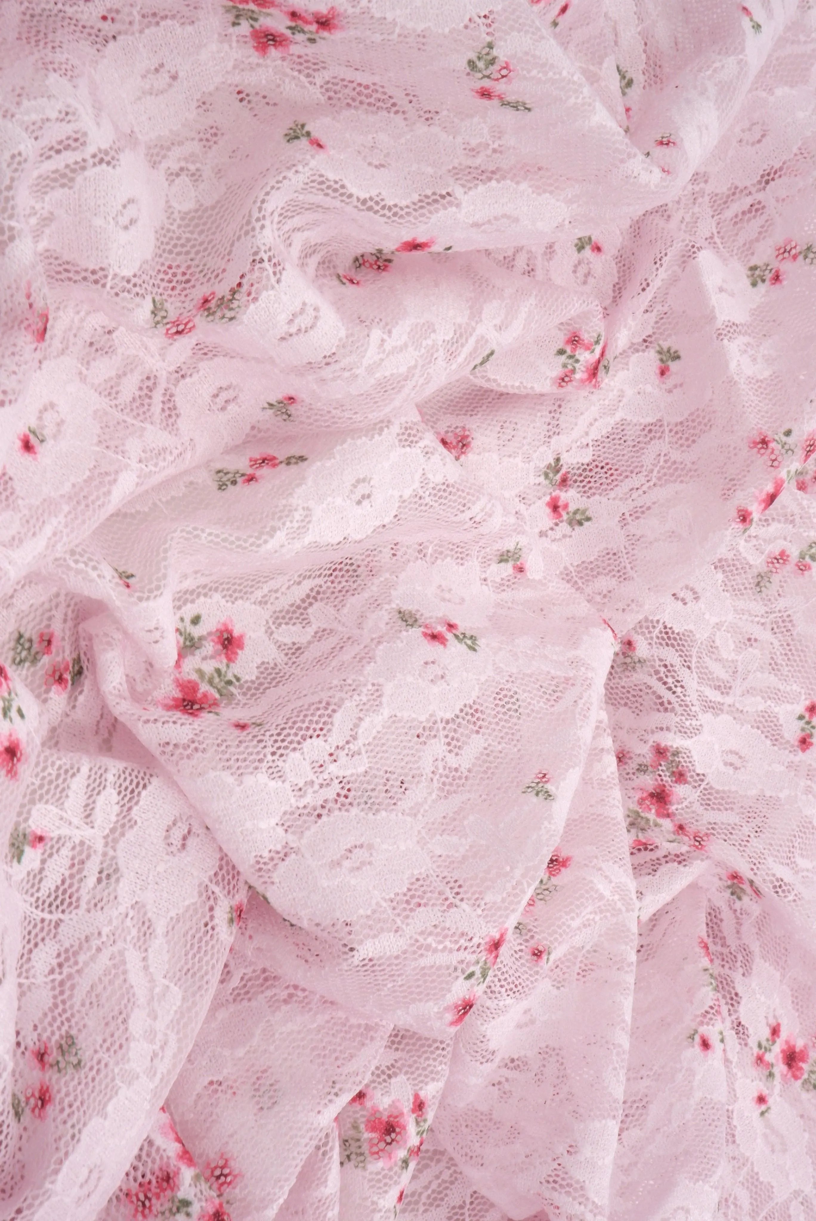 LACE4481-M11721 PINK BLOUSE BOTTOMS CAMI DIGITAL PRINT DITSY DRESS LACE POLYESTER SKIRTS SPANDEX TOPS