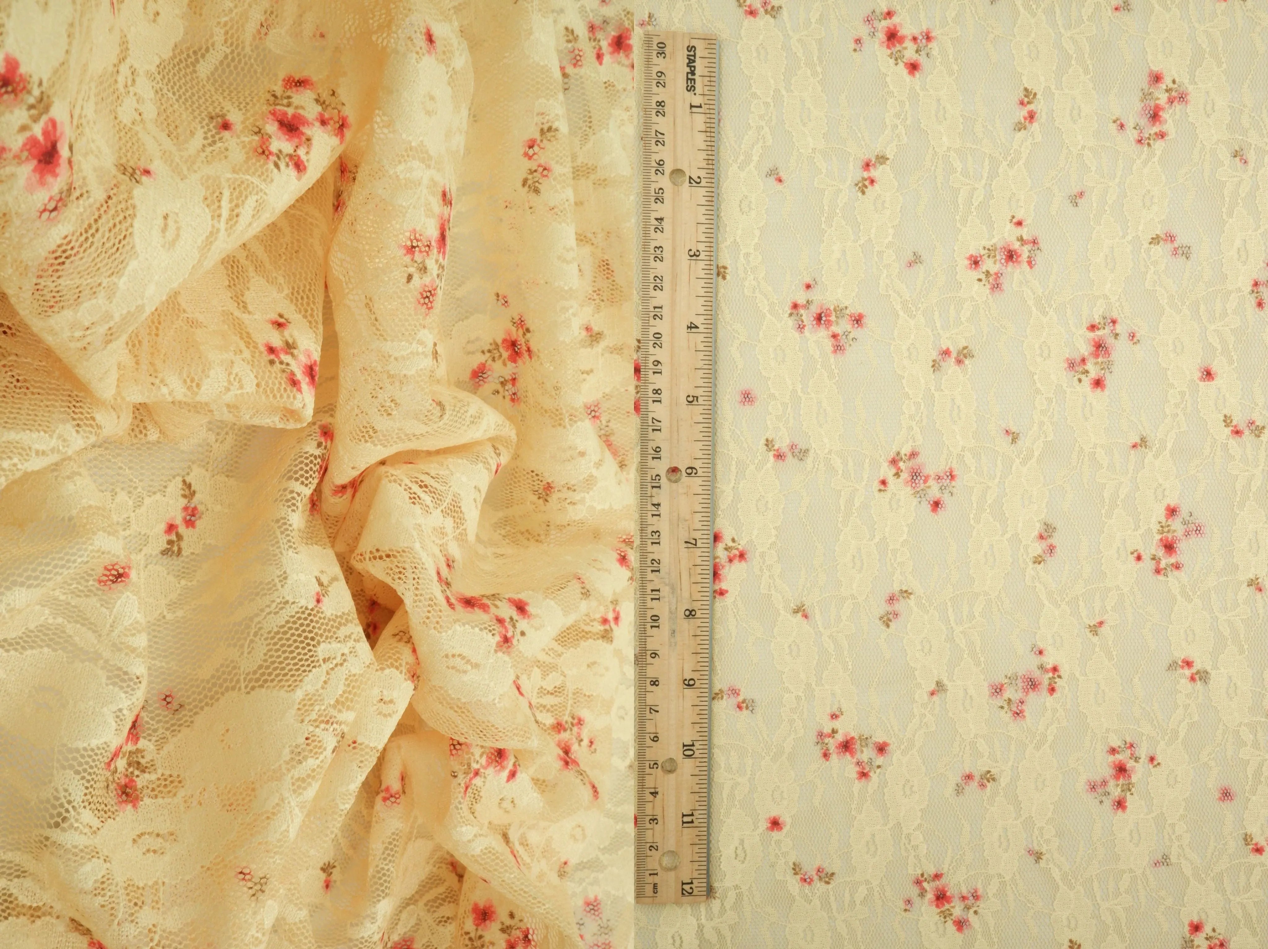 LACE4481-M11721 YELLOW BLOUSE BOTTOMS CAMI DIGITAL PRINT DITSY DRESS LACE POLYESTER SKIRTS SPANDEX TOPS