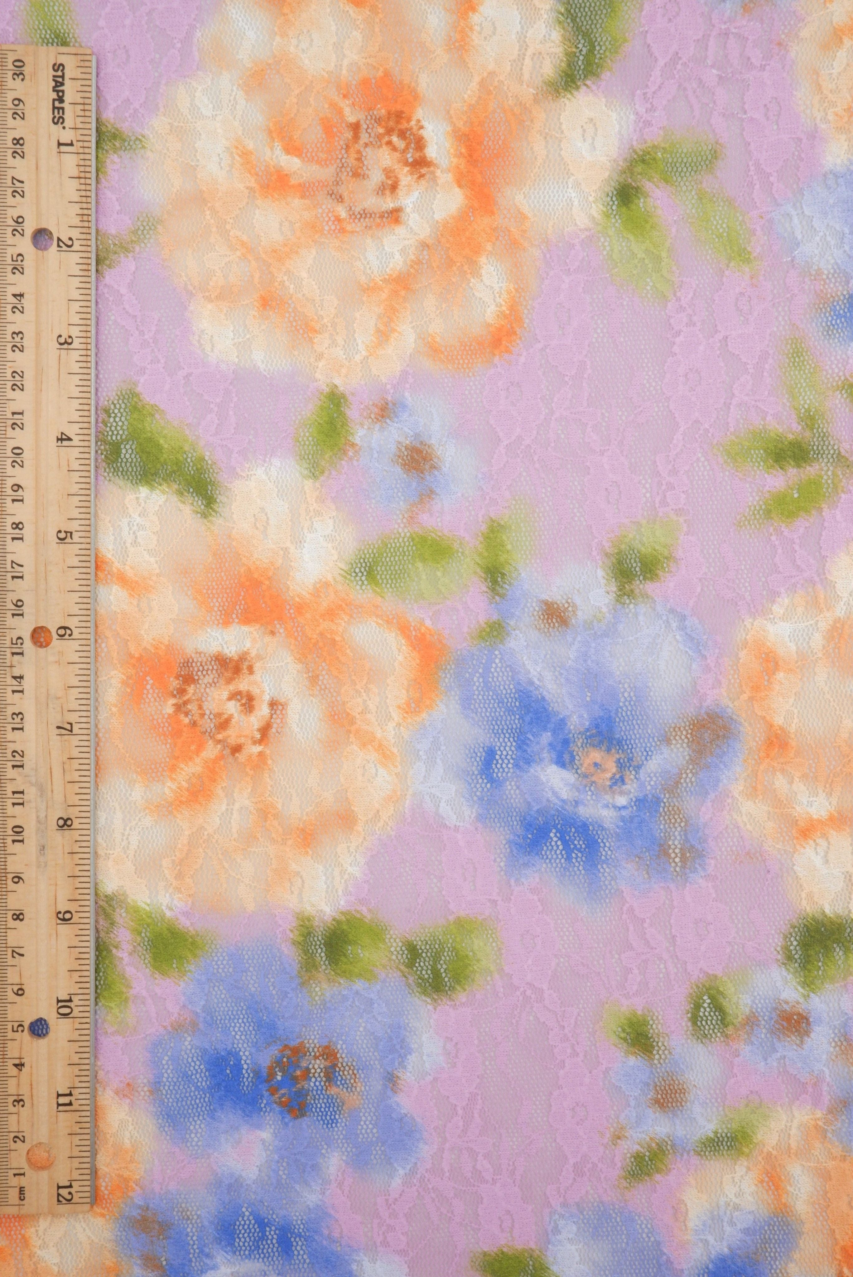 Floral Digital Print Lace LACE4481-M11709 