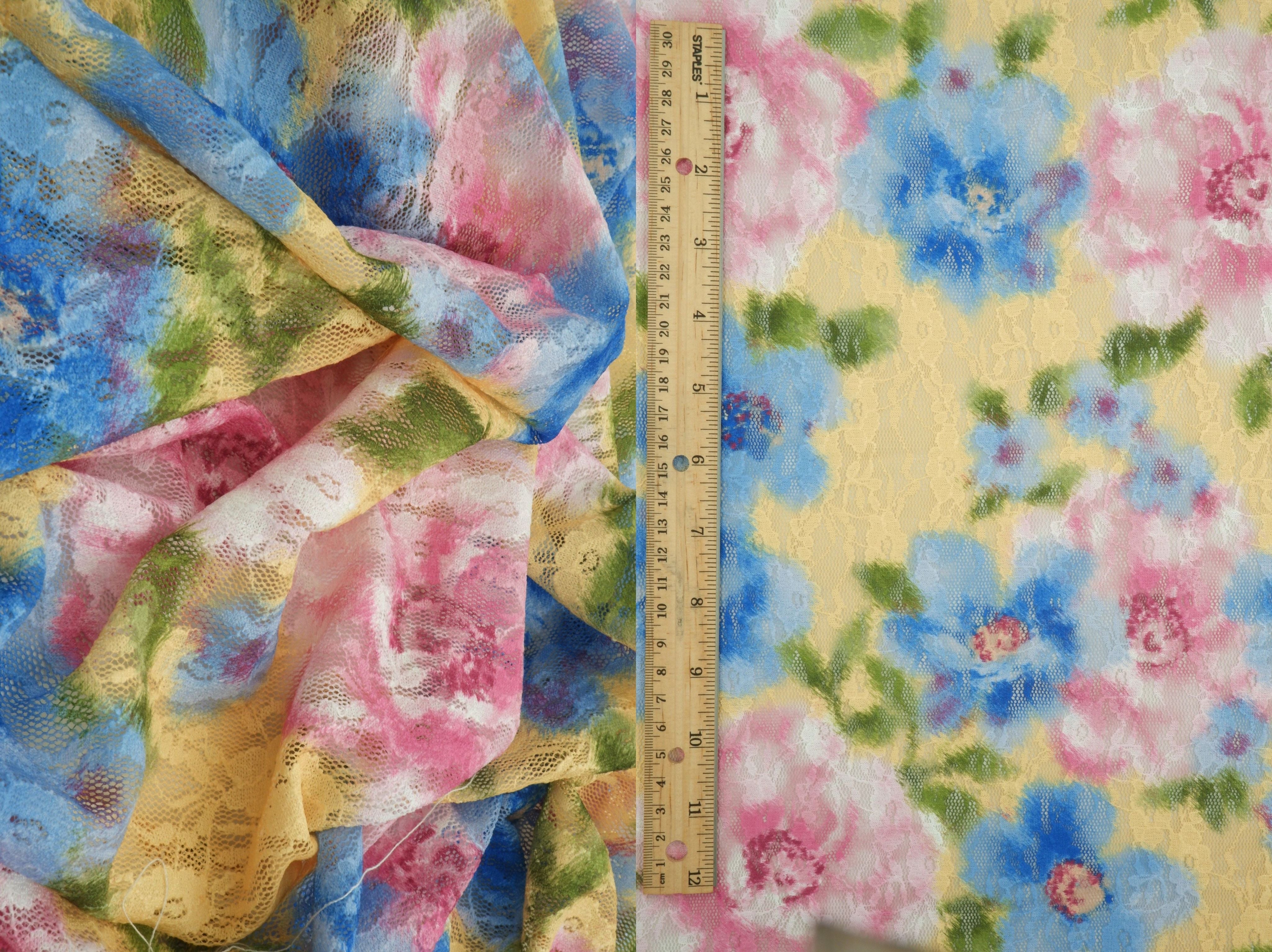 Floral Digital Print Lace LACE4481-M11709 