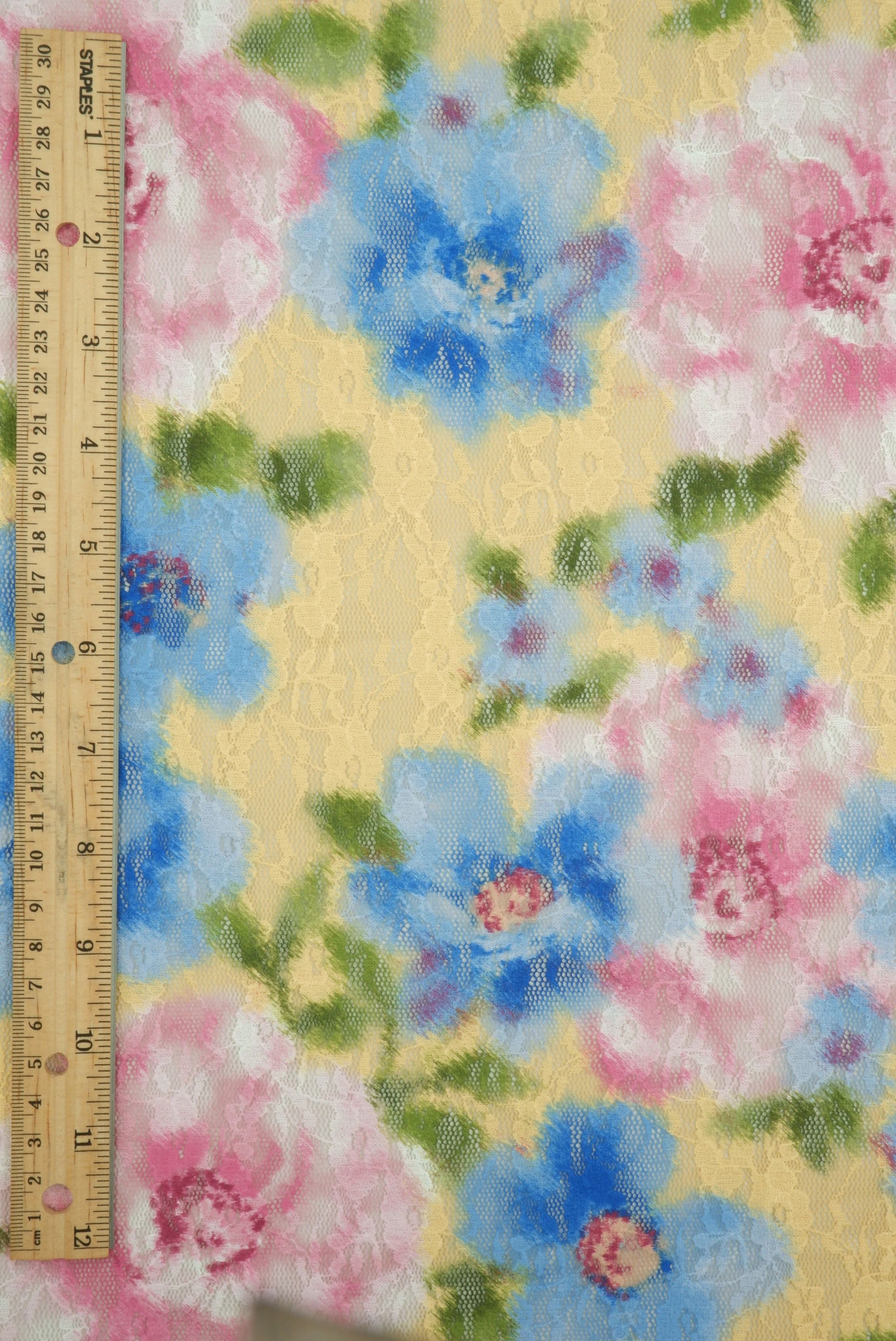 Floral Digital Print Lace LACE4481-M11709 