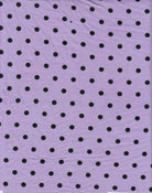 KNT4520-MS11654 LAVENDER/BLACK BOTTOMS DOT DRESS DTY BRUSHED KNIT POLYESTER SPANDEX PRINT T-SHIRT TOPS