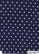 KNT4520-MS11654 NAVY/IVORY BOTTOMS DOT DRESS DTY BRUSHED KNIT POLYESTER SPANDEX PRINT T-SHIRT TOPS