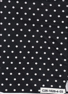KNT4520-MS11654 BLK/IVORY BOTTOMS DOT DRESS DTY BRUSHED KNIT POLYESTER SPANDEX PRINT T-SHIRT TOPS