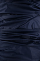 MTJ302 NAVY BLUE BODYSUIT BOTTOMS CAMI COATED DRESS KNIT LEATHER NO-PRINT OUTERWEAR PANTS POLYESTER SKIRTS SOLID SPANDEX STRETCH TOPS TUNICS