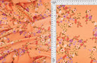POP4427-MS10617 ORANGE LT FLOWER BLOUSE BOTTOMS CAMI DITSY DRESS FLORAL PANTS POLYESTER PRINT SATIN SKIRTS SPANDEX TOPS WOVEN