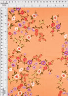POP4427-MS10617 ORANGE LT FLOWER BLOUSE BOTTOMS CAMI DITSY DRESS FLORAL PANTS POLYESTER PRINT SATIN SKIRTS SPANDEX TOPS WOVEN