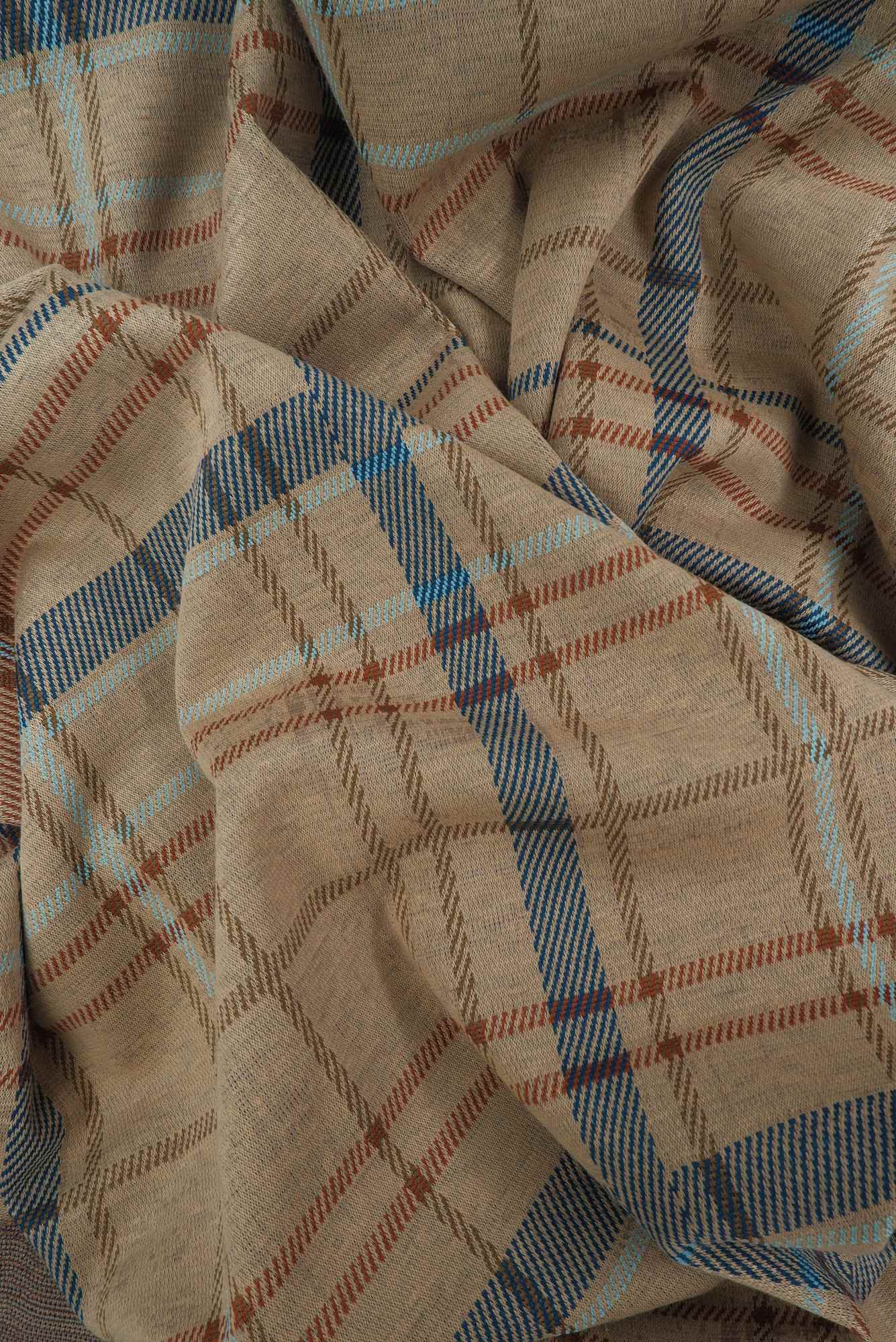 KNT4449 TAN BLUE BOTTOMS BROWN DRESS KNIT OUTERWEAR PANTS PLAID POLYESTER RED SKIRTS SOLID SPANDEX STRETCH TOPS YARN DYED