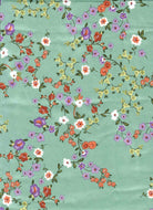 POP4427-MS10617 SAGE FLOWER BLOUSE BOTTOMS CAMI DITSY DRESS FLORAL PANTS POLYESTER PRINT SATIN SKIRTS SPANDEX TOPS WOVEN