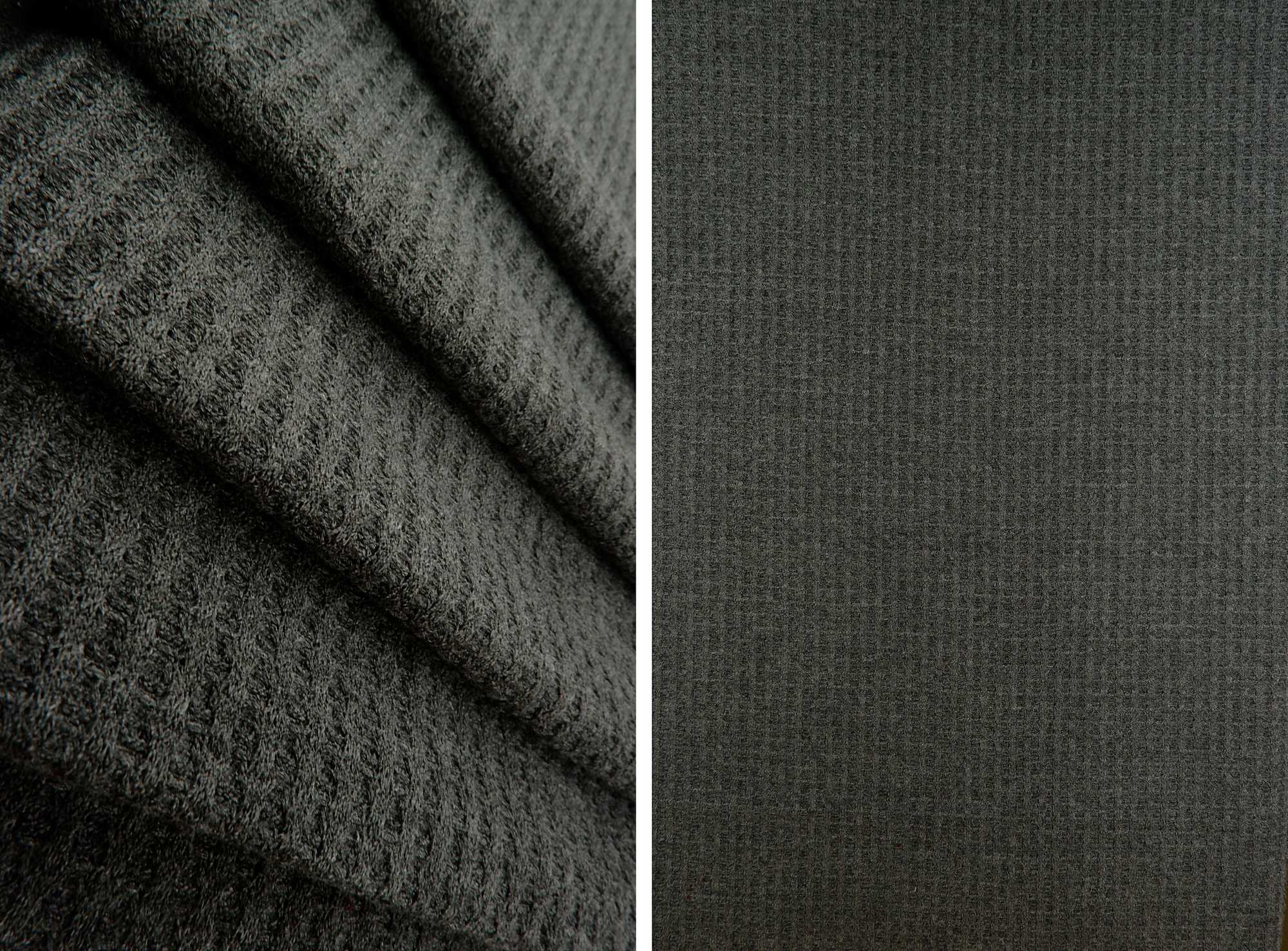 KNT3634 CHARCOAL GREY BLACK GREY KNIT POLYESTER RAYON SOLID SPANDEX