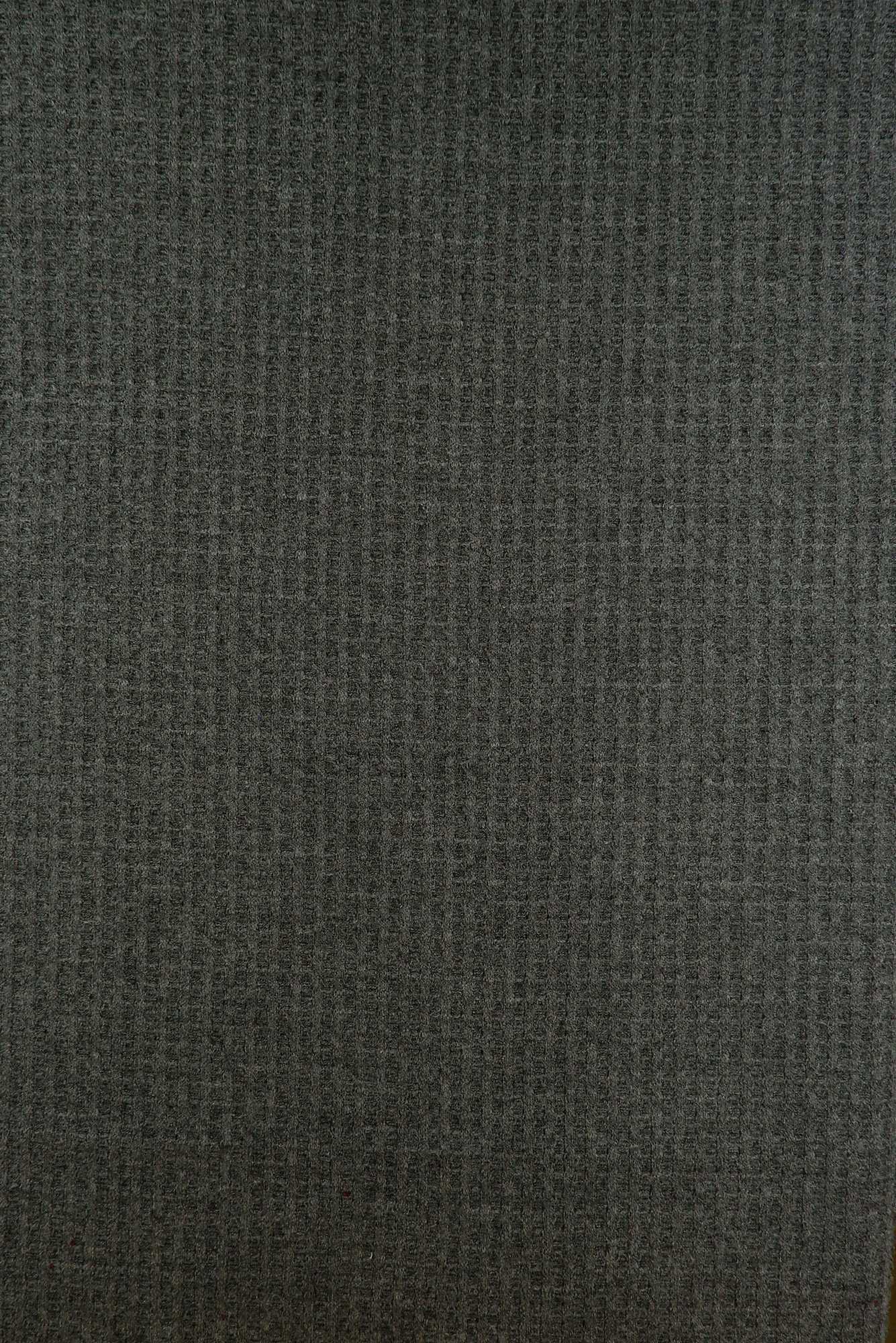 KNT3634 CHARCOAL GREY BLACK GREY KNIT POLYESTER RAYON SOLID SPANDEX