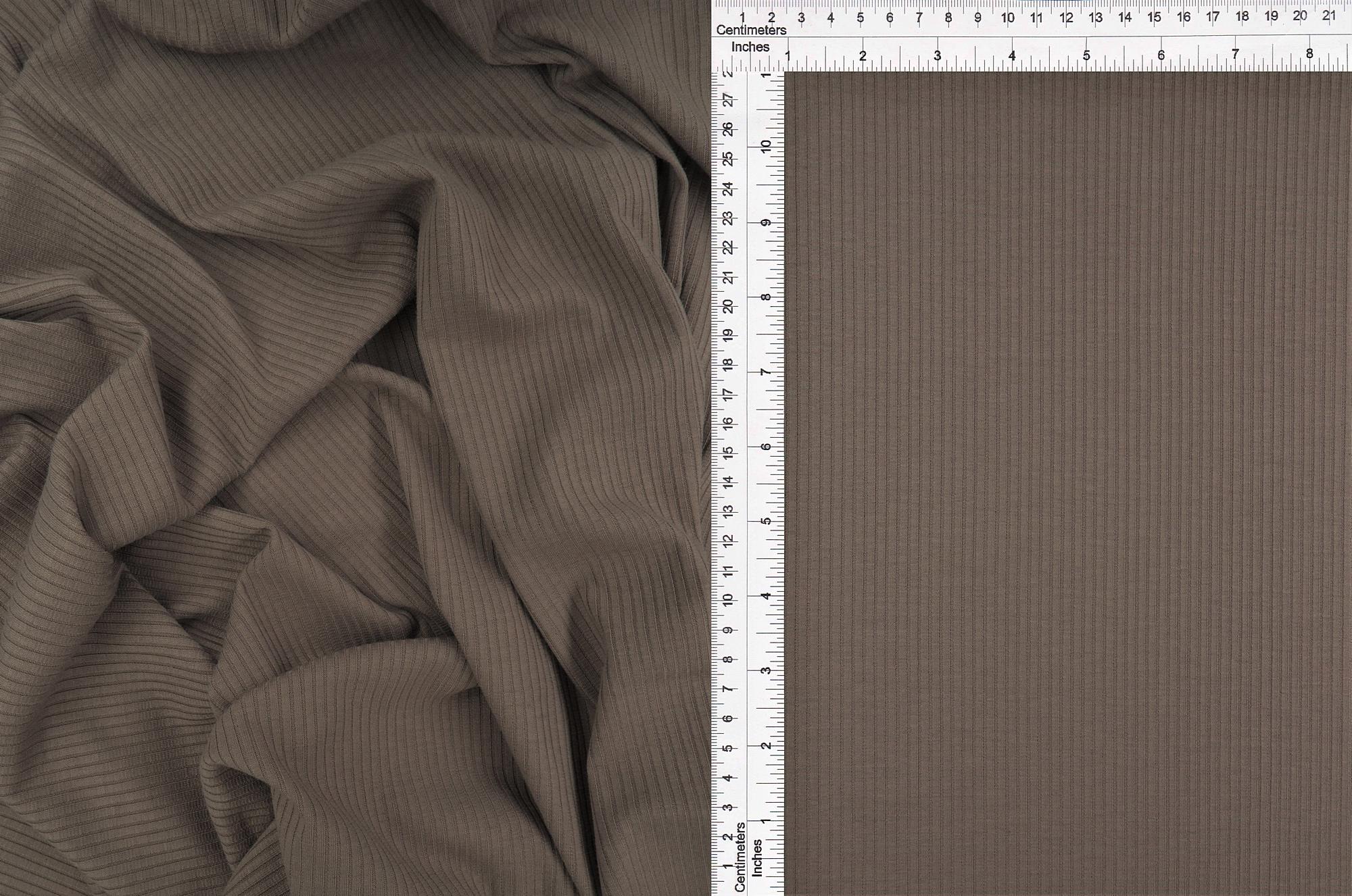 Rib Solid Stretch Knit Fabric - KNT3422 