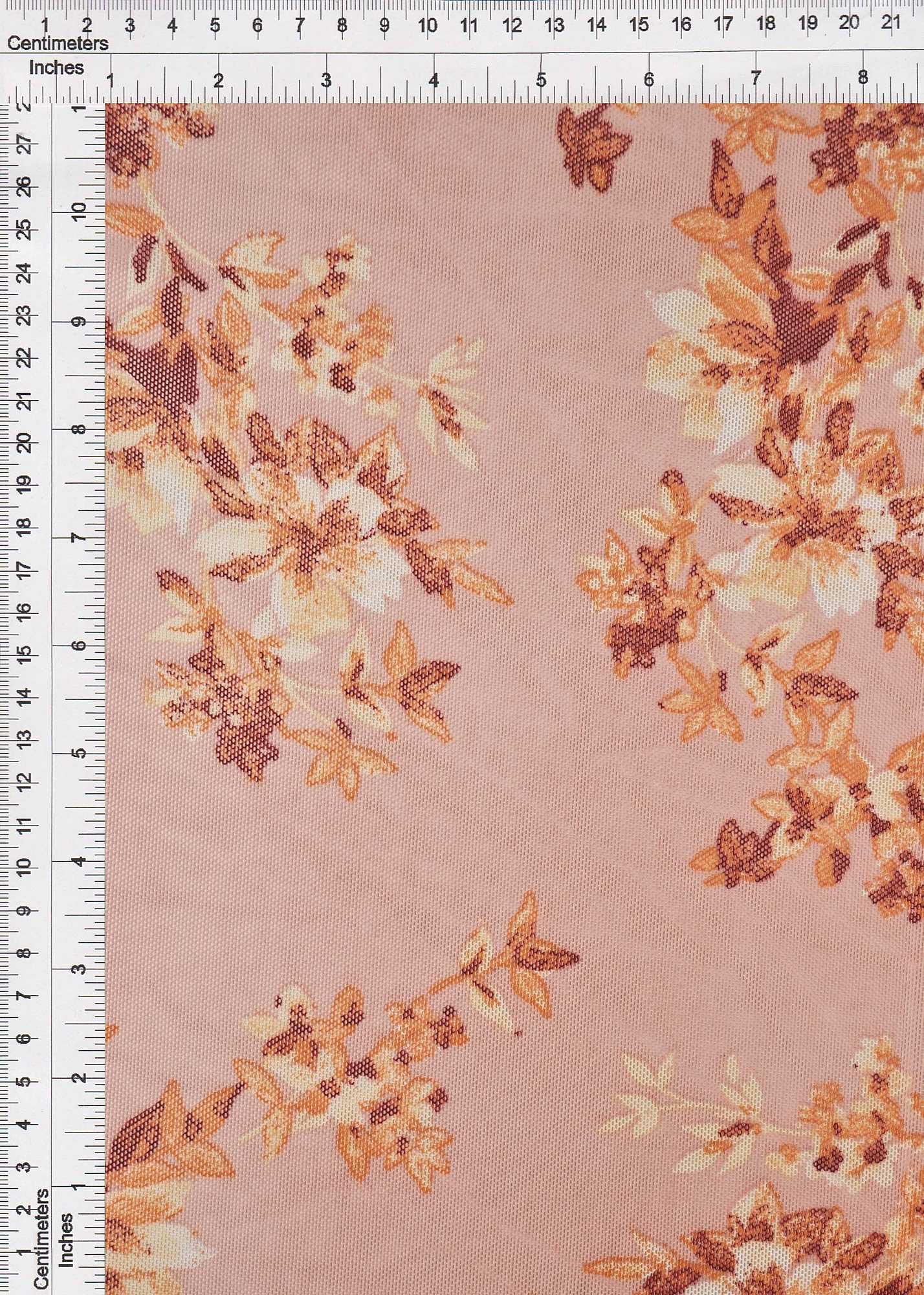MESH-MS10014 ROSE DUSTY BLOUSE BODYSUIT CAMI FLOCKING FLORAL FLOWER LOUNGEWEAR MESH POLYESTER PRINT SPANDEX STRETCH TOPS TUNICS