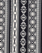 KNT2100-DU1200 BLACK/WHITE 1 DB BIKER SHORTS BODYSUIT BOHO BRUSHED CAMI DRESS DTY KNIT LOUNGEWEAR PANTS POLYESTER PRINT SPANDEX T-SHIRT TOPS TRIBAL TUNICS