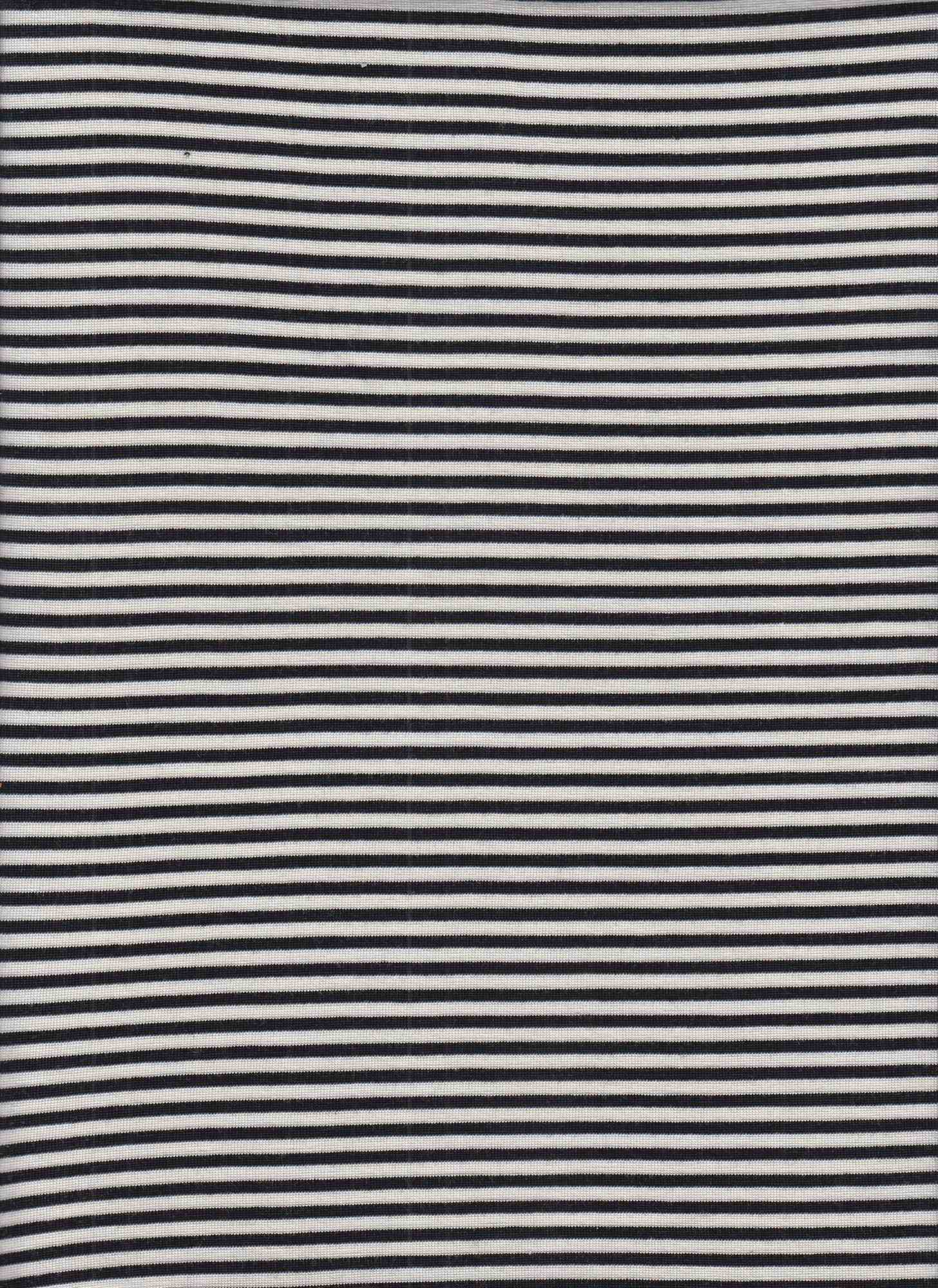 KNT3735 BLACK/IVORY BODYSUIT CAMI DRESS HORIZONTAL STRIPE JERSEY KNIT RAYON SOLID-B SPANDEX STRETCH T-SHIRT TOPS TUNICS YARN DYED