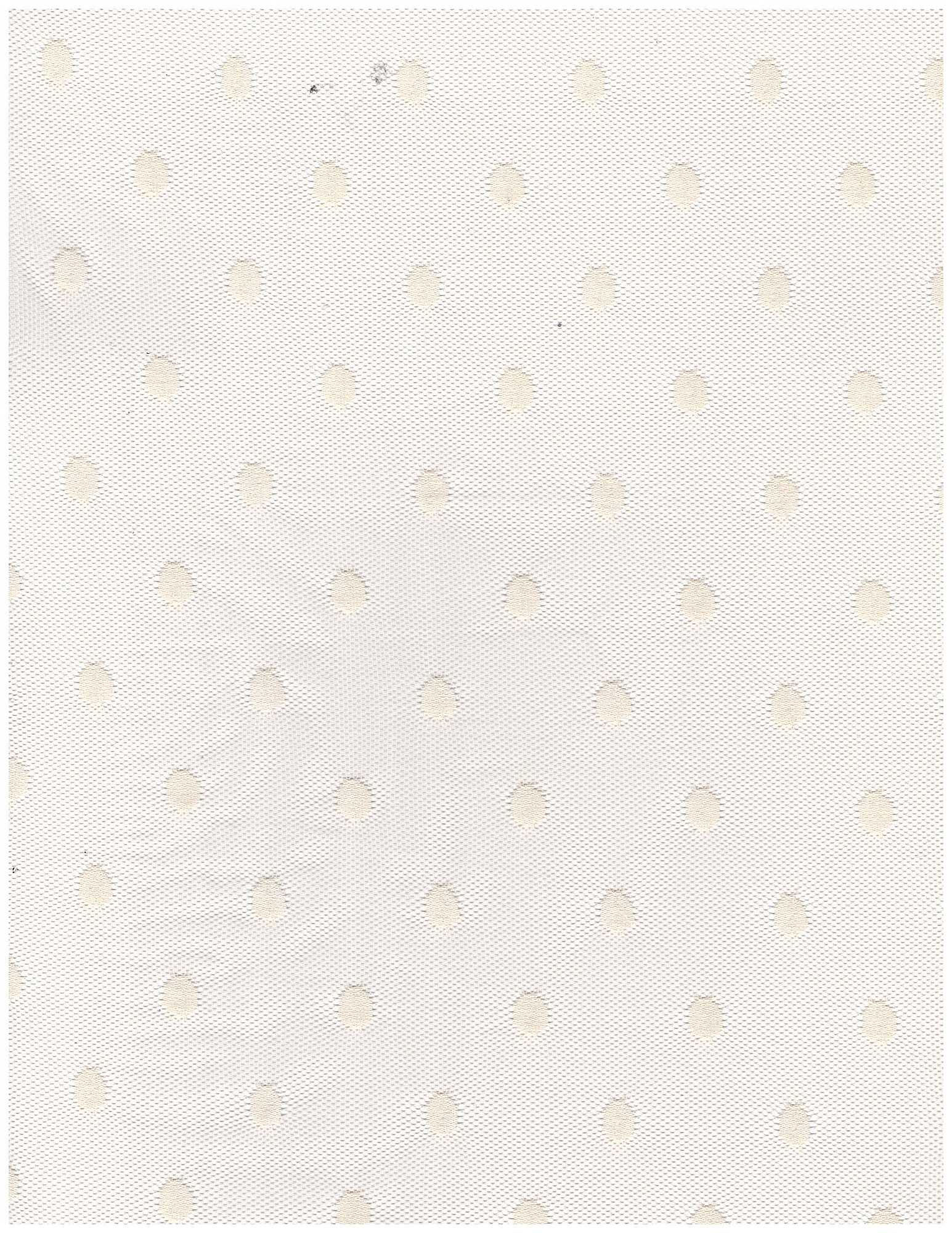 MESH-3698 NUDE BLOUSE BODYSUIT CAMI DOT FLOCKING IVORY LOUNGEWEAR MESH NYLON SOLID SPANDEX STRETCH TOPS TUNICS WHITE