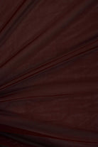 MESH-2000 BURGUNDY ACTIVEWEAR BODYSUIT CAMI DRESS FLOCKING MESH NO-PRINT POLYESTER RED SOLID SPANDEX STRETCH TOPS WINE