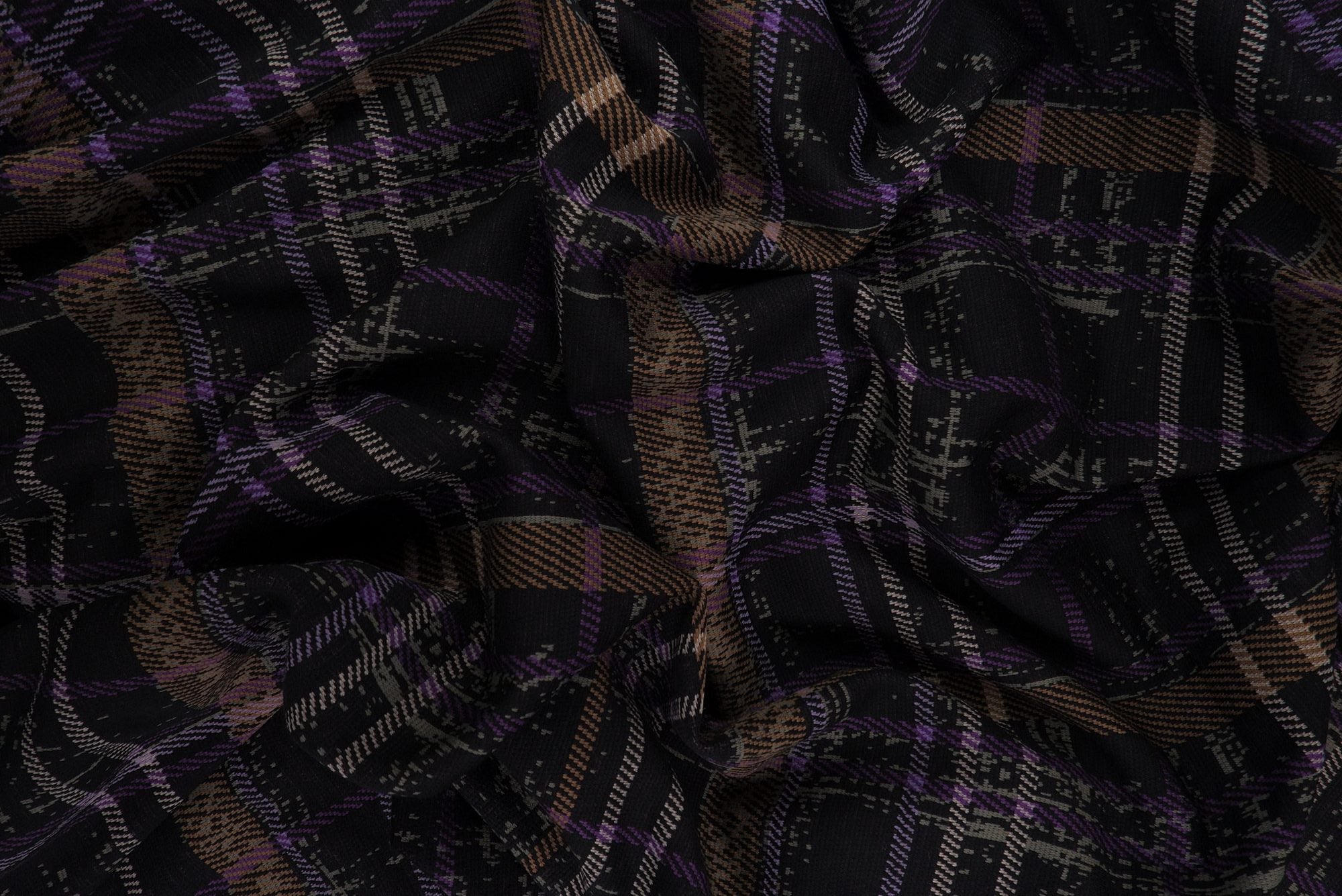 KNT4449 BLACK BLACK BOTTOMS BROWN DRESS GOLD KNIT OUTERWEAR PANTS PLAID POLYESTER SKIRTS SOLID SPANDEX STRETCH TOPS VIOLET YARN DYED