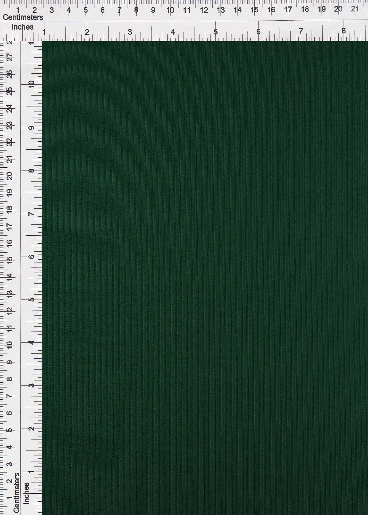 KNT4151 HUNTER GREEN KNIT POLYESTER RIB 4X2 SOLID-B SPANDEX STRETCH YUMMY